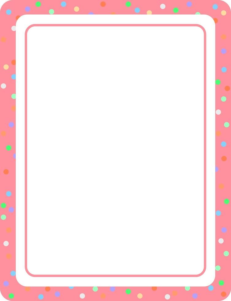 plantilla de banner de marco vertical rosa vacío vector