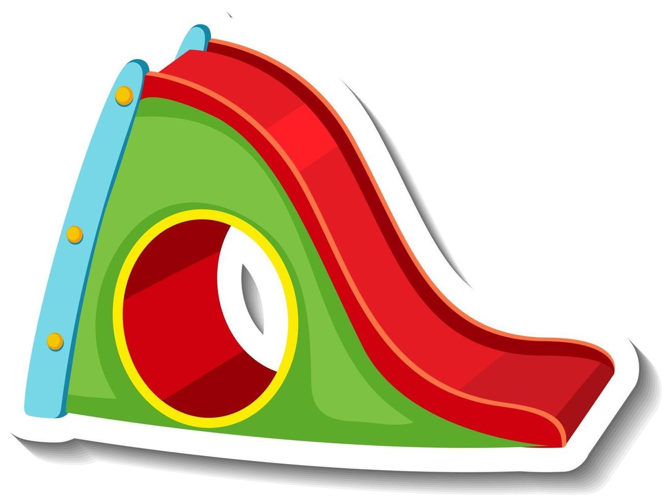 A sticker template with a slide playground equipment vector