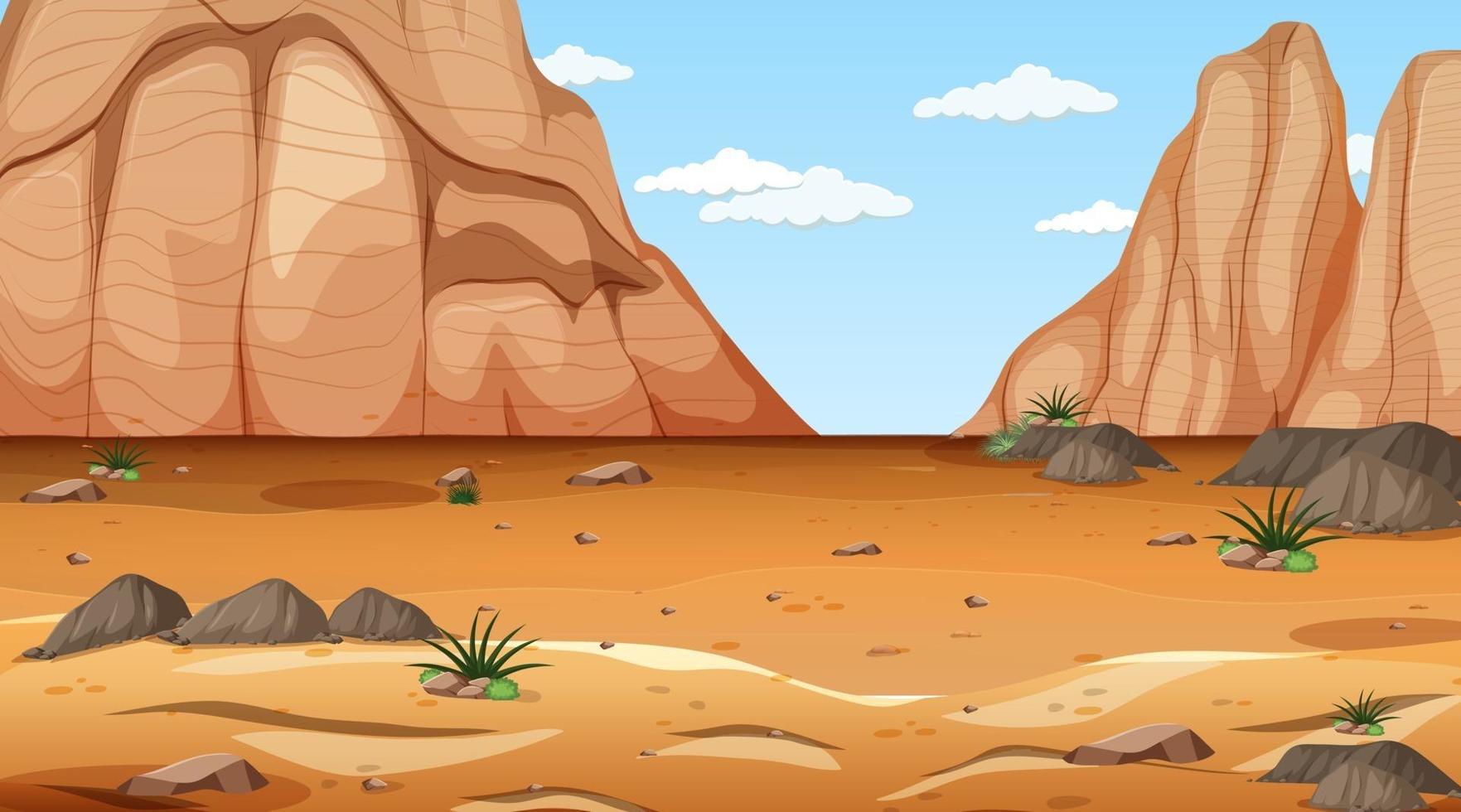 Desert forest landscape at daytime scene vector