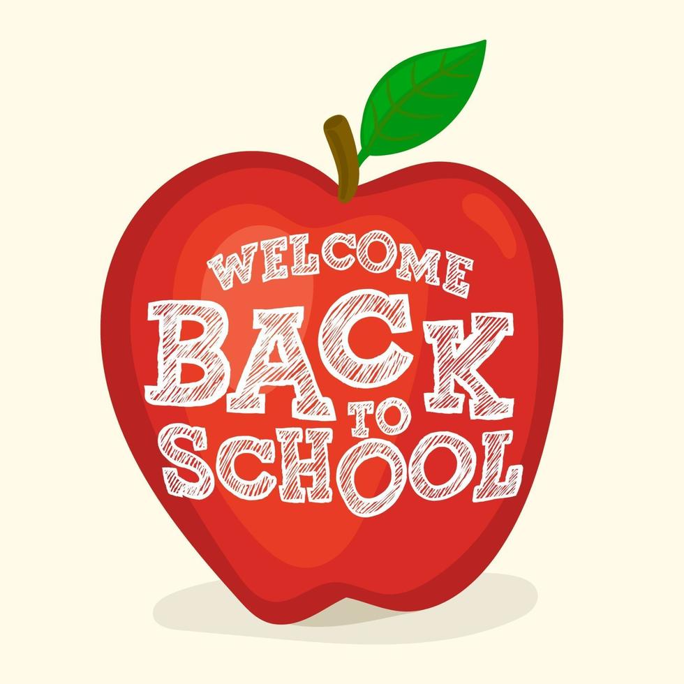 Back to school apple concept 2791114 Vector Art at Vecteezy