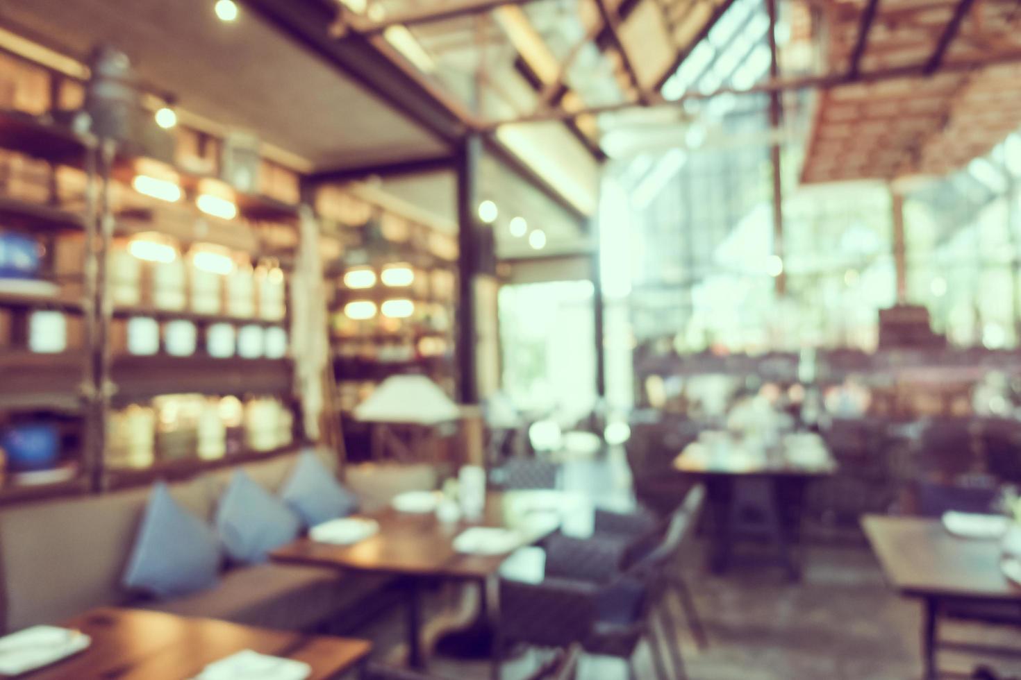 Abstract blur coffee shop cafe and restaurant interior photo