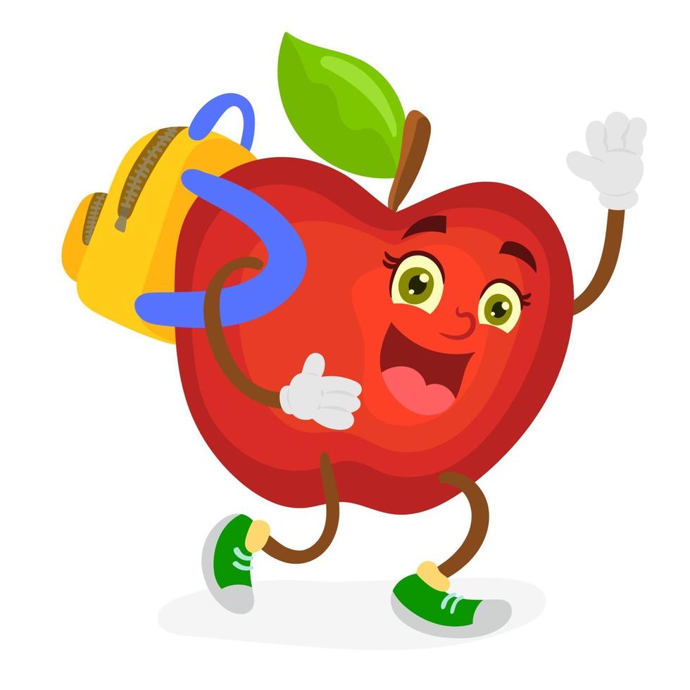 concepto de manzana de regreso a la escuela vector