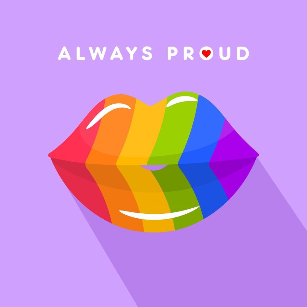 LGBTQ Pride Month, rainbow flag, love, couple vector