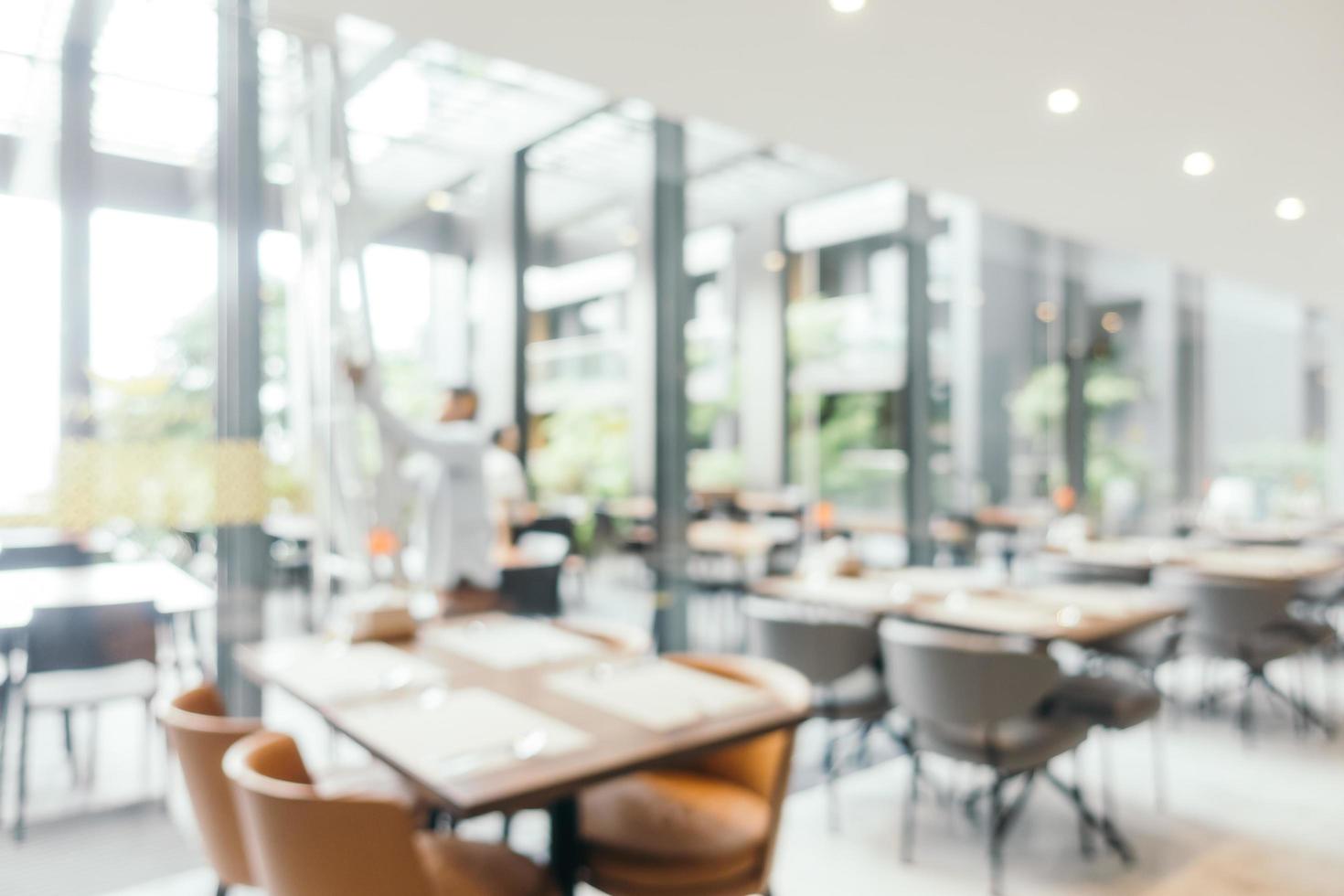 Abstract blur restaurant cafe interior photo