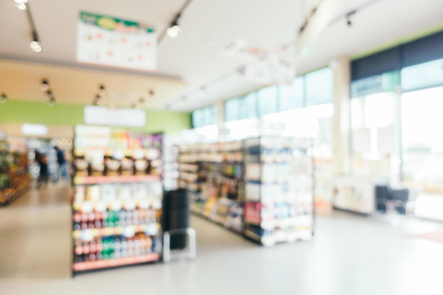 Abstract blur and defocused convenience and supermarket store photo