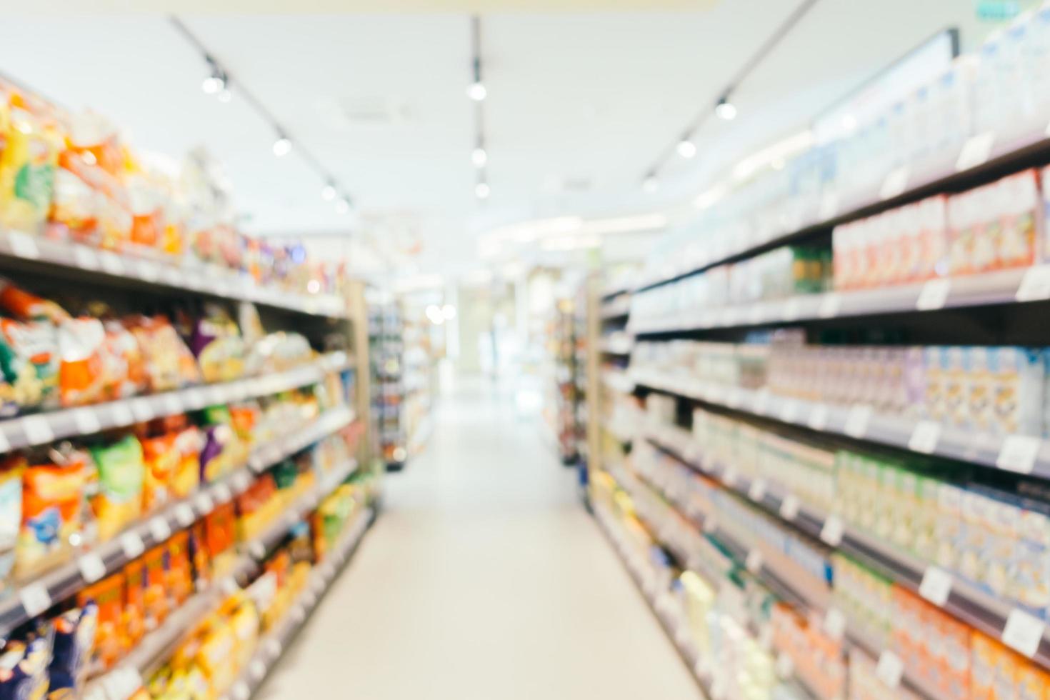 Abstract blur and defocused convenience and supermarket store photo