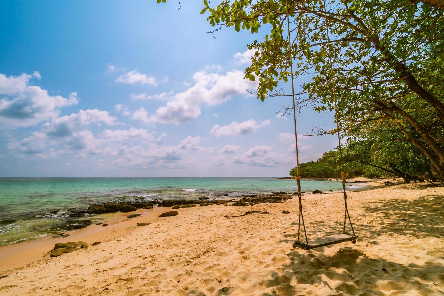 Beautiful paradise tropical beach and sea photo