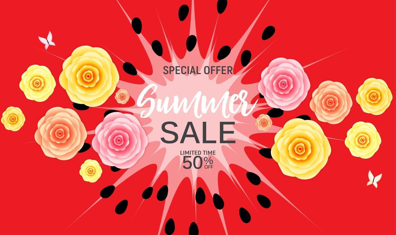 Abstract Summer Sale Background. Vector Illustration