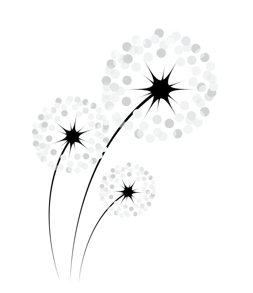 Abstract dandelion background  vector illustration