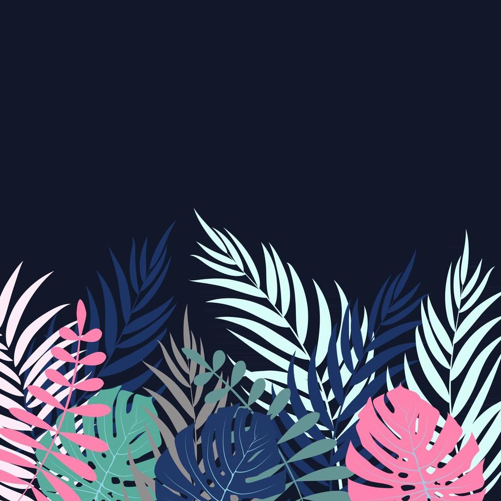 beautifil, palmera, hoja, silueta, plano de fondo, vector, ilustración vector