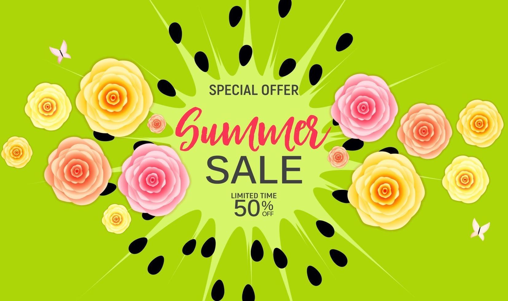 Abstract Summer Sale Background. Vector Illustration