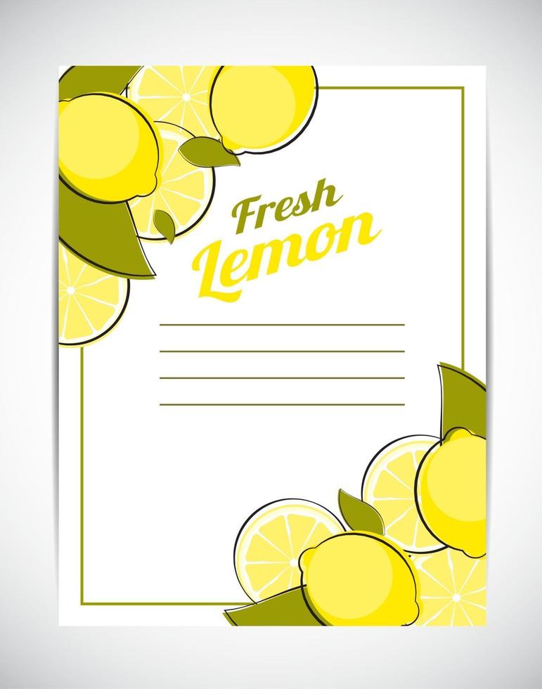 Abstract Lemon Natural Background Vector Illustration