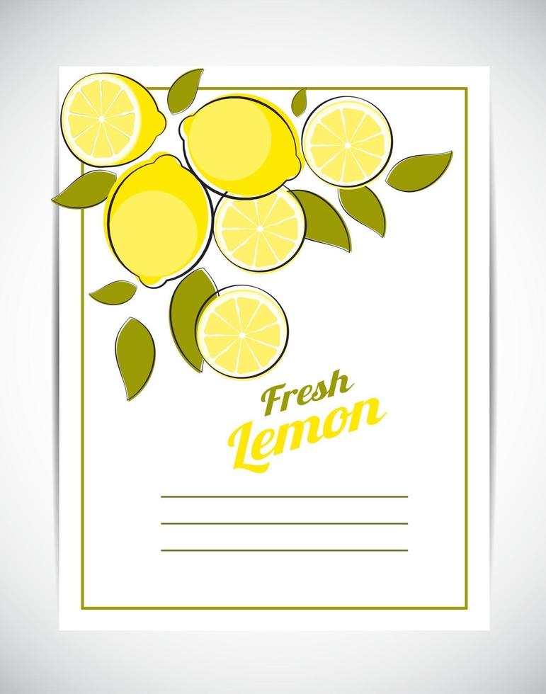 Abstract Lemon Natural Background Vector Illustration