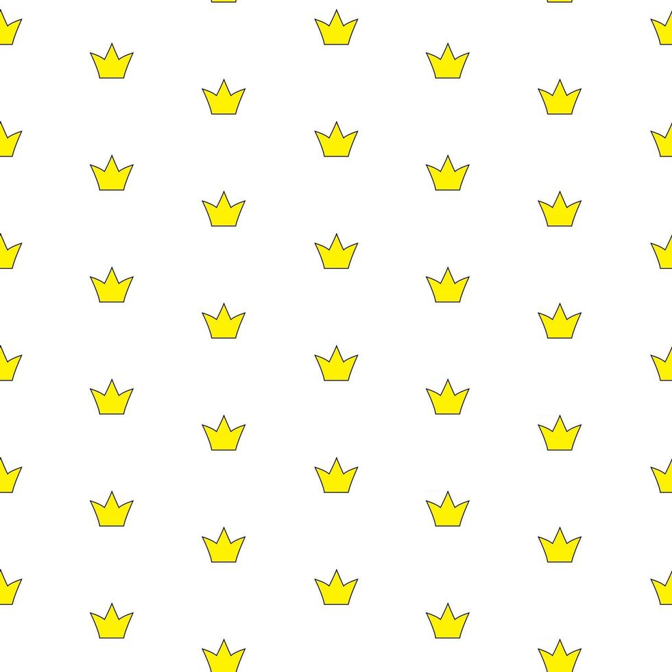 Princess Crown Seamless Pattern Background Vector Illustration