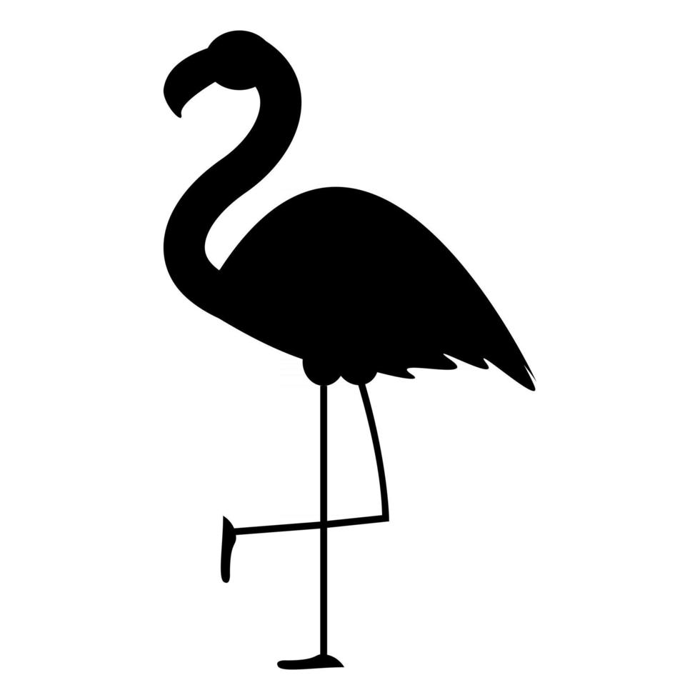 Cute Pink Flamingo Icon Vector Illustration