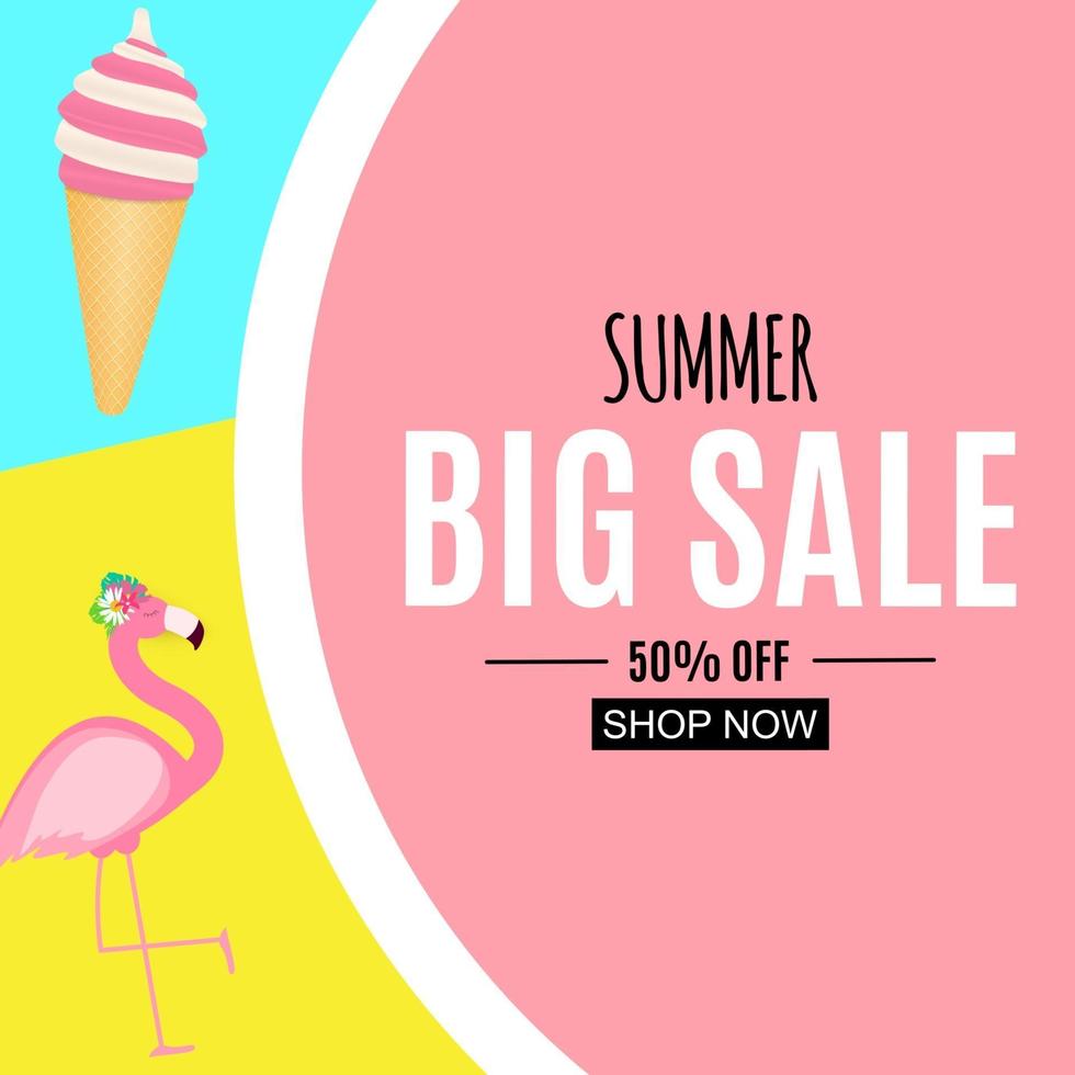 Abstract Summer Sale Background. Vector Illustration