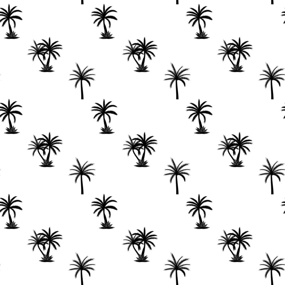 beautifil, palmera, hoja, silueta, seamless, patrón, plano de fondo, vector, ilustración vector