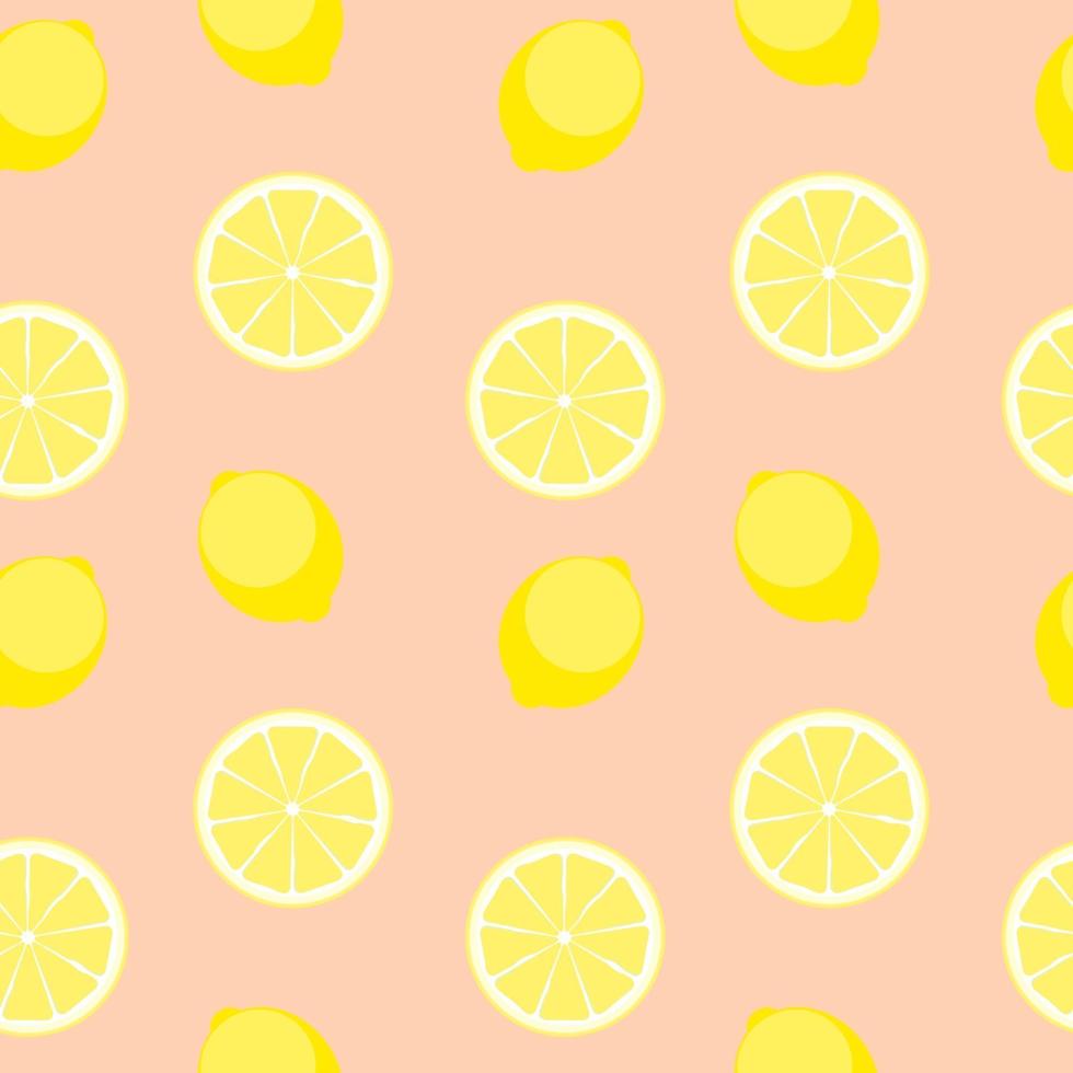 Abstract Lemon Seamless Pattern Background Vector Illustration