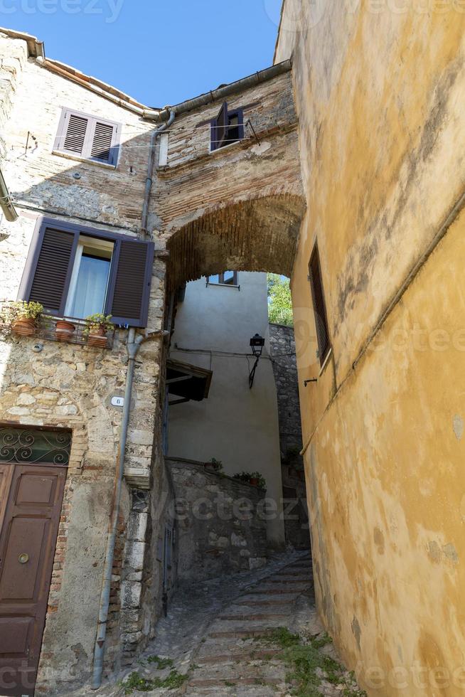 Architecture of streets and buildings in the center of Amelia photo