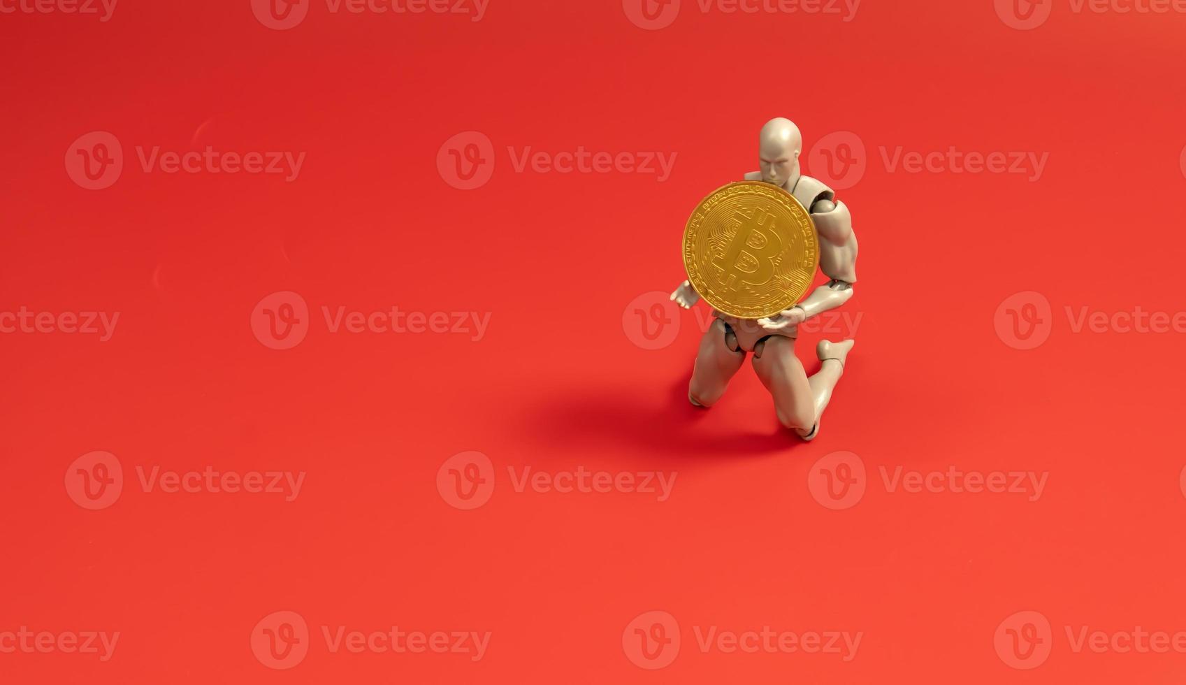 criptomoneda bitcoin. moneda digital del futuro foto