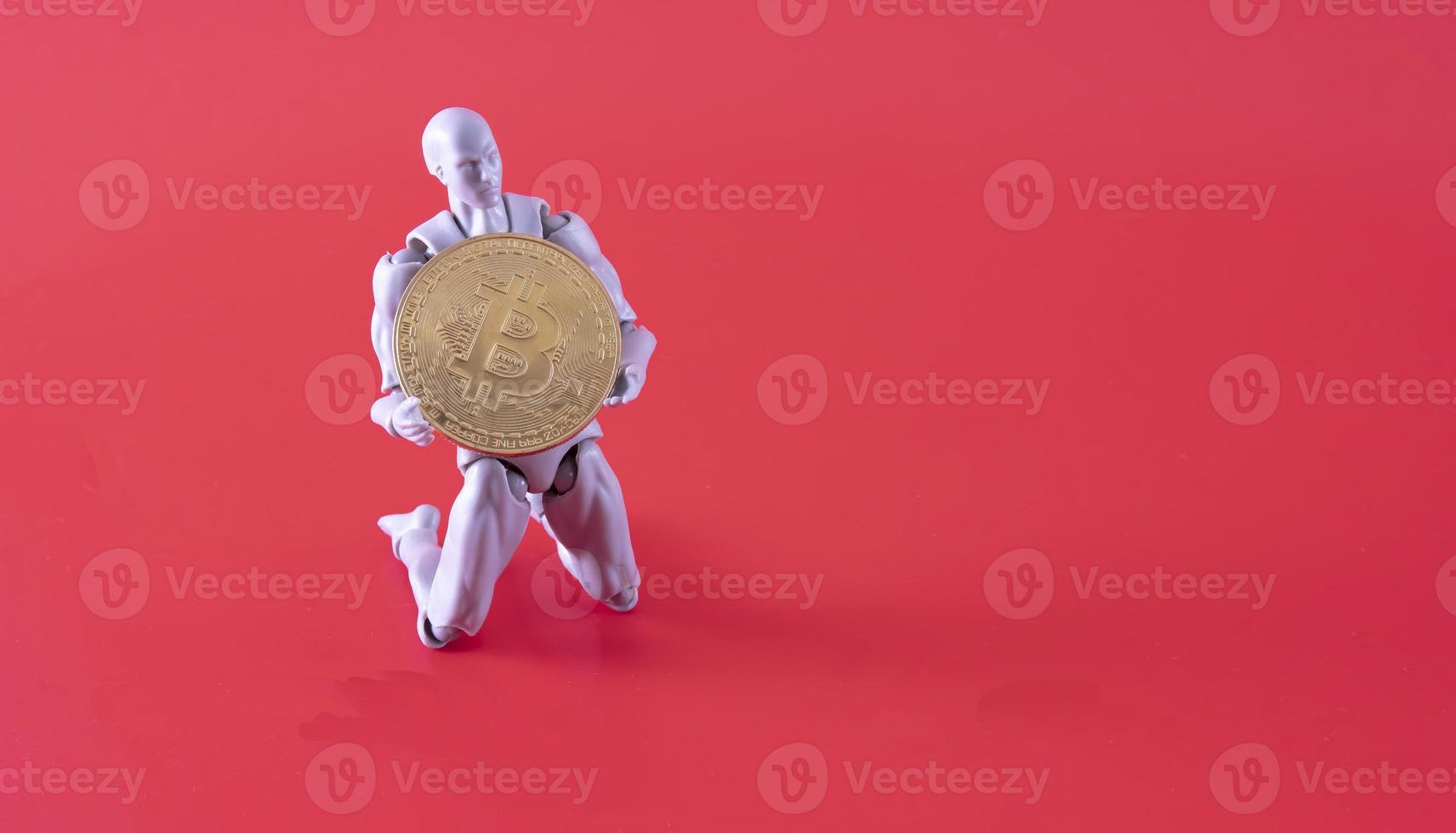 criptomoneda bitcoin. moneda digital del futuro foto