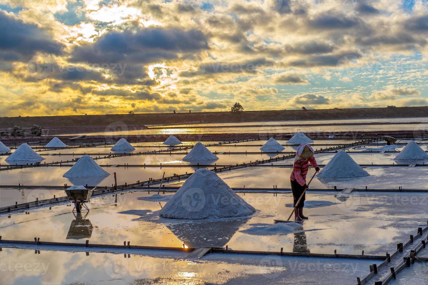 Salinas en Tainan, Taiwán foto