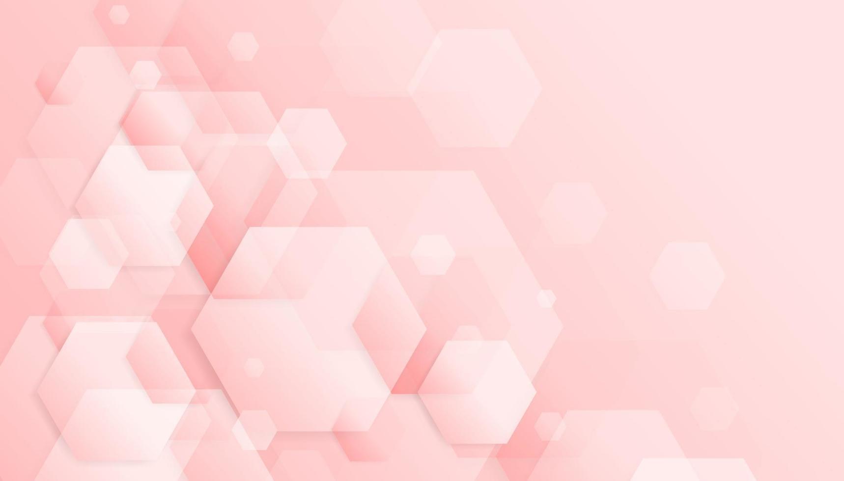 Abstract geometric pink hexagonal design background. vector