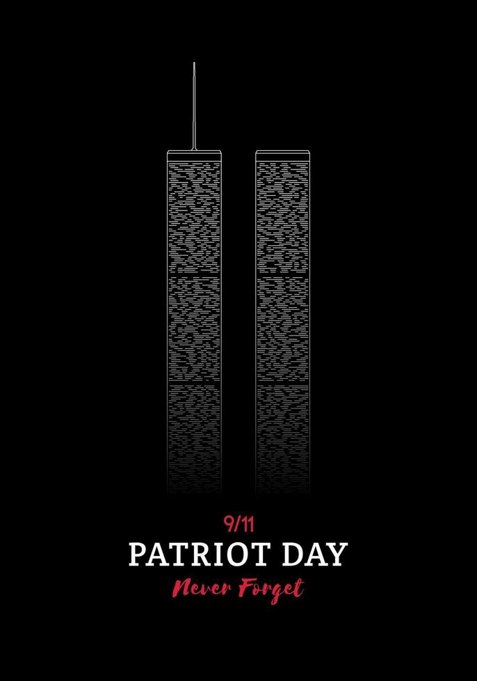 Patriot Day banner. World Trade Center New York. vector