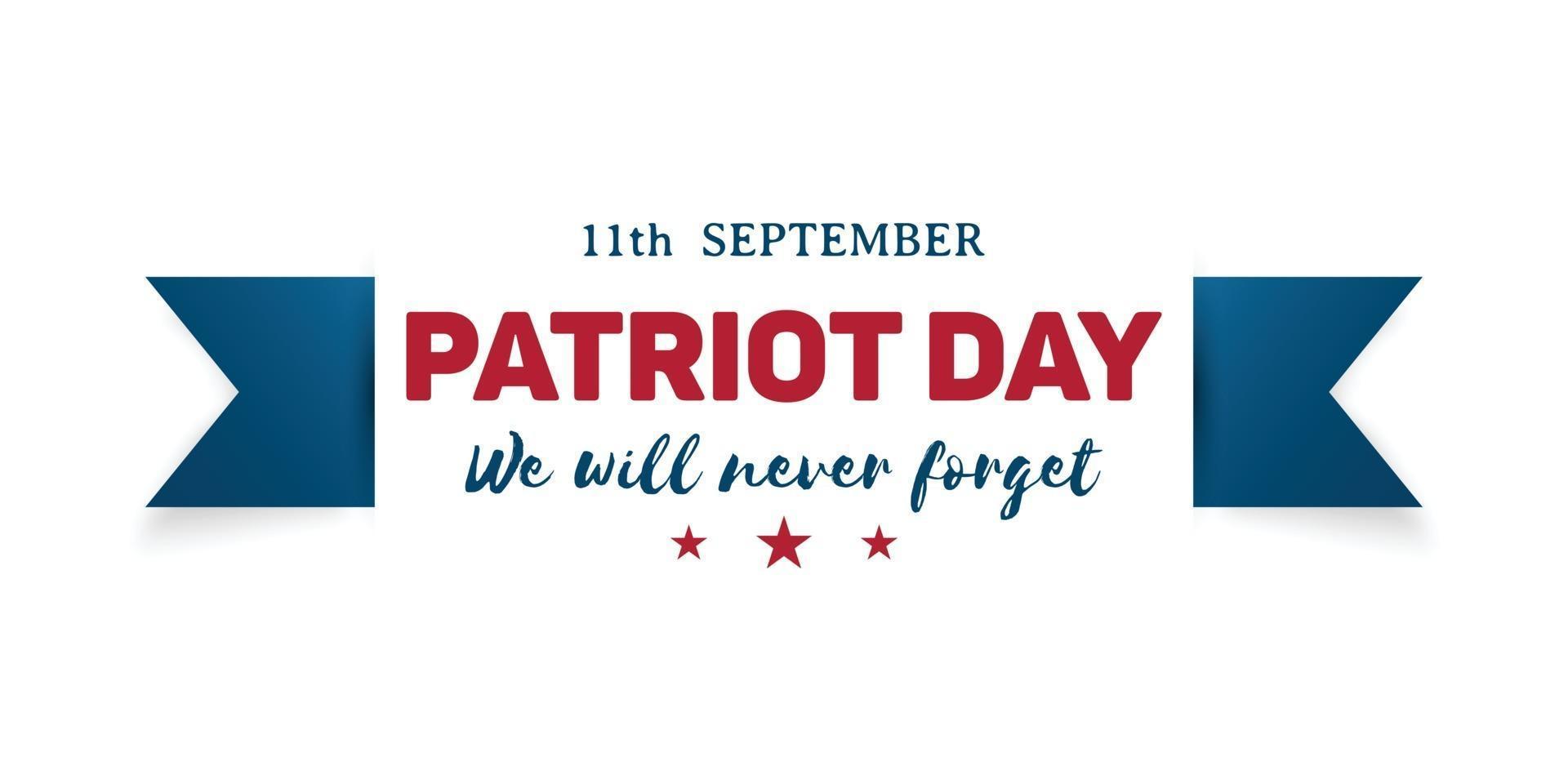 911 Patriot Day banner. vector