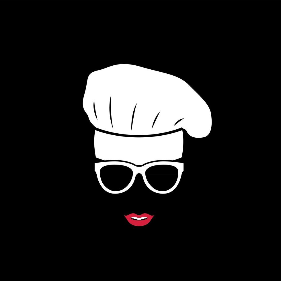 avatar de chef chica. vector