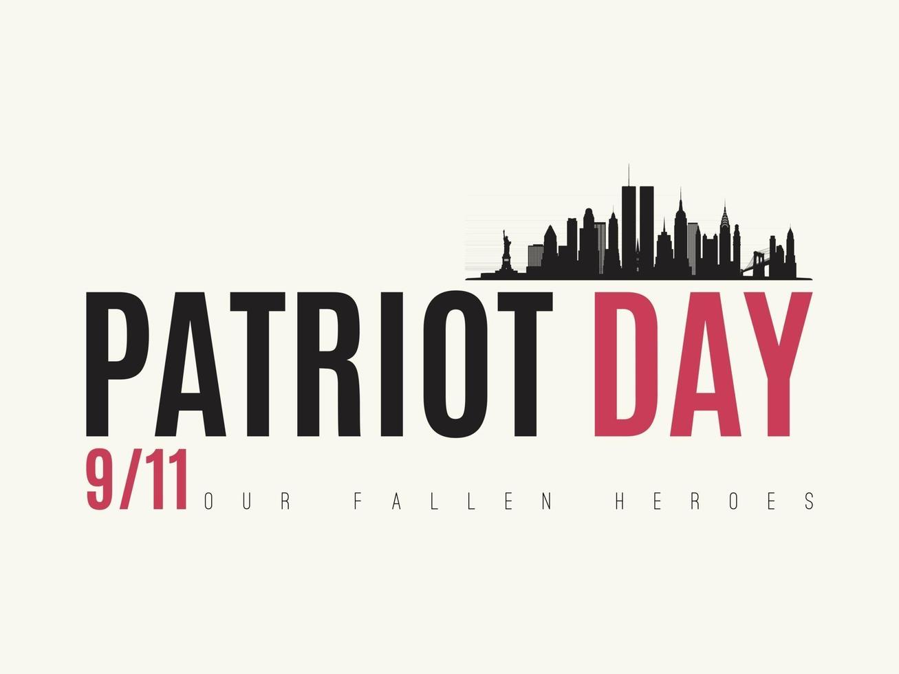 Patriot Day vector design template.