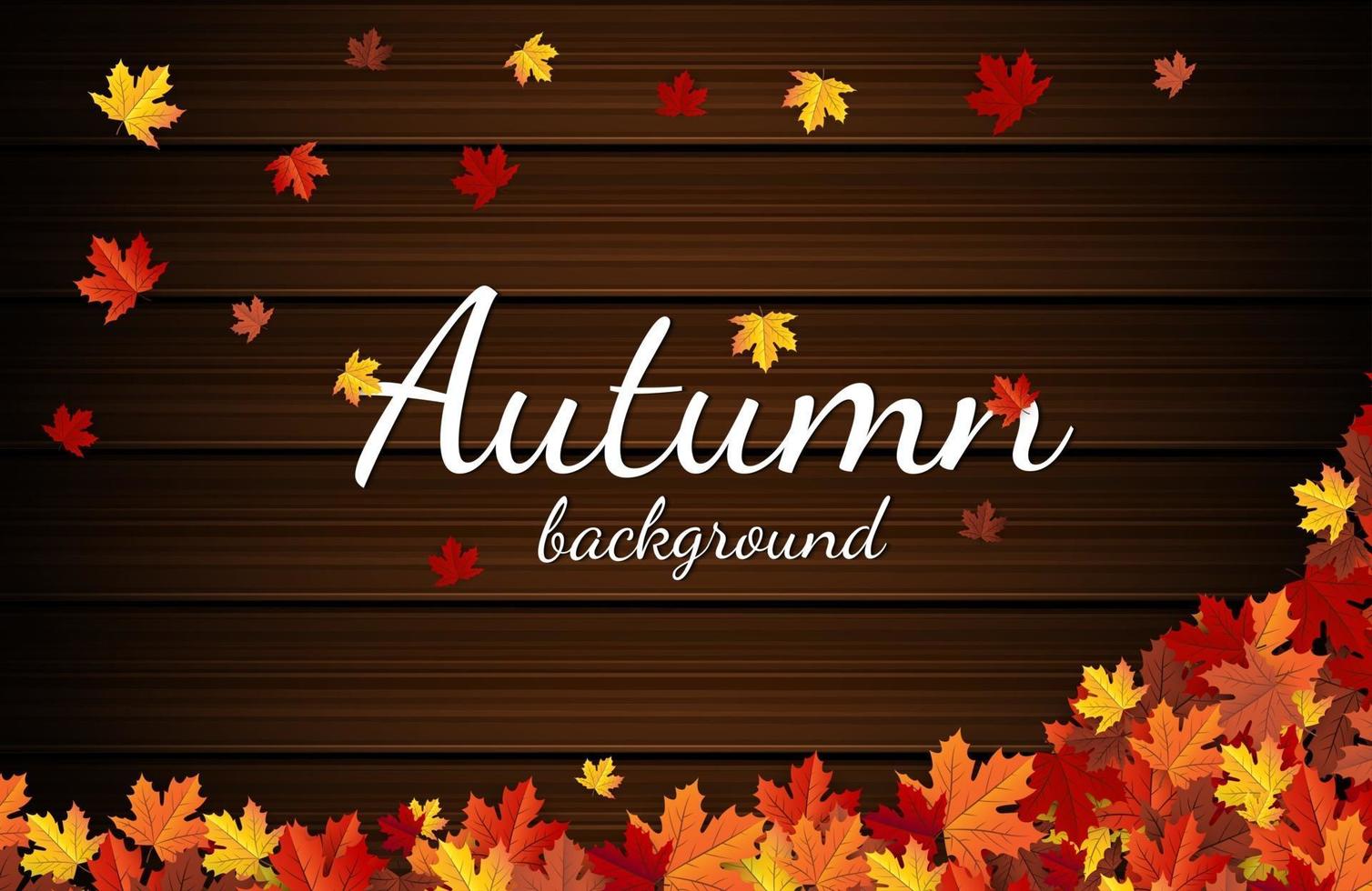 autumn maple leaf background banner vector