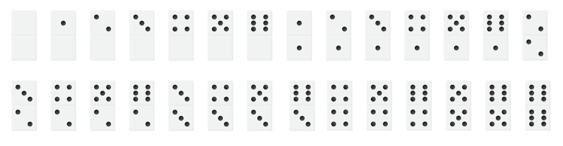 Ilustración de vector de dominó realista negro plástico eps10