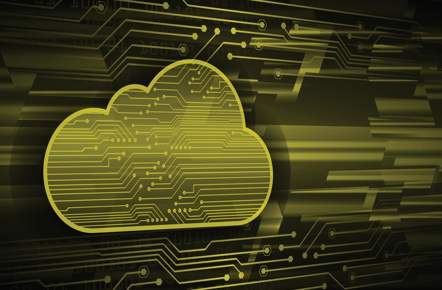 Fondo de concepto de tecnología futura de circuito cibernético de computación en la nube vector