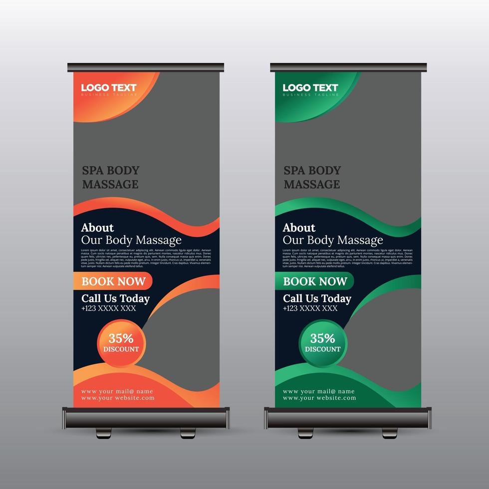 Beauty and Spa Roll up Banner Template vector