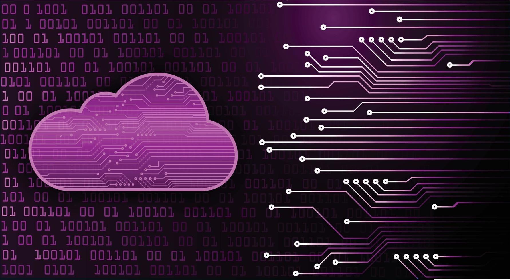 Fondo de concepto de tecnología futura de circuito cibernético de computación en la nube vector