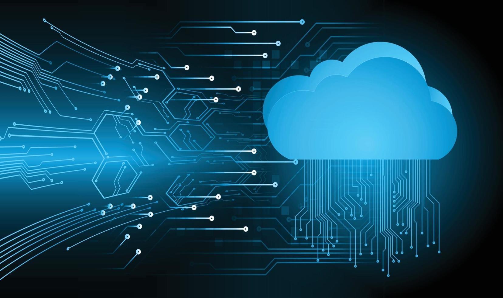 Fondo de concepto de tecnología futura de circuito de computación en la nube vector