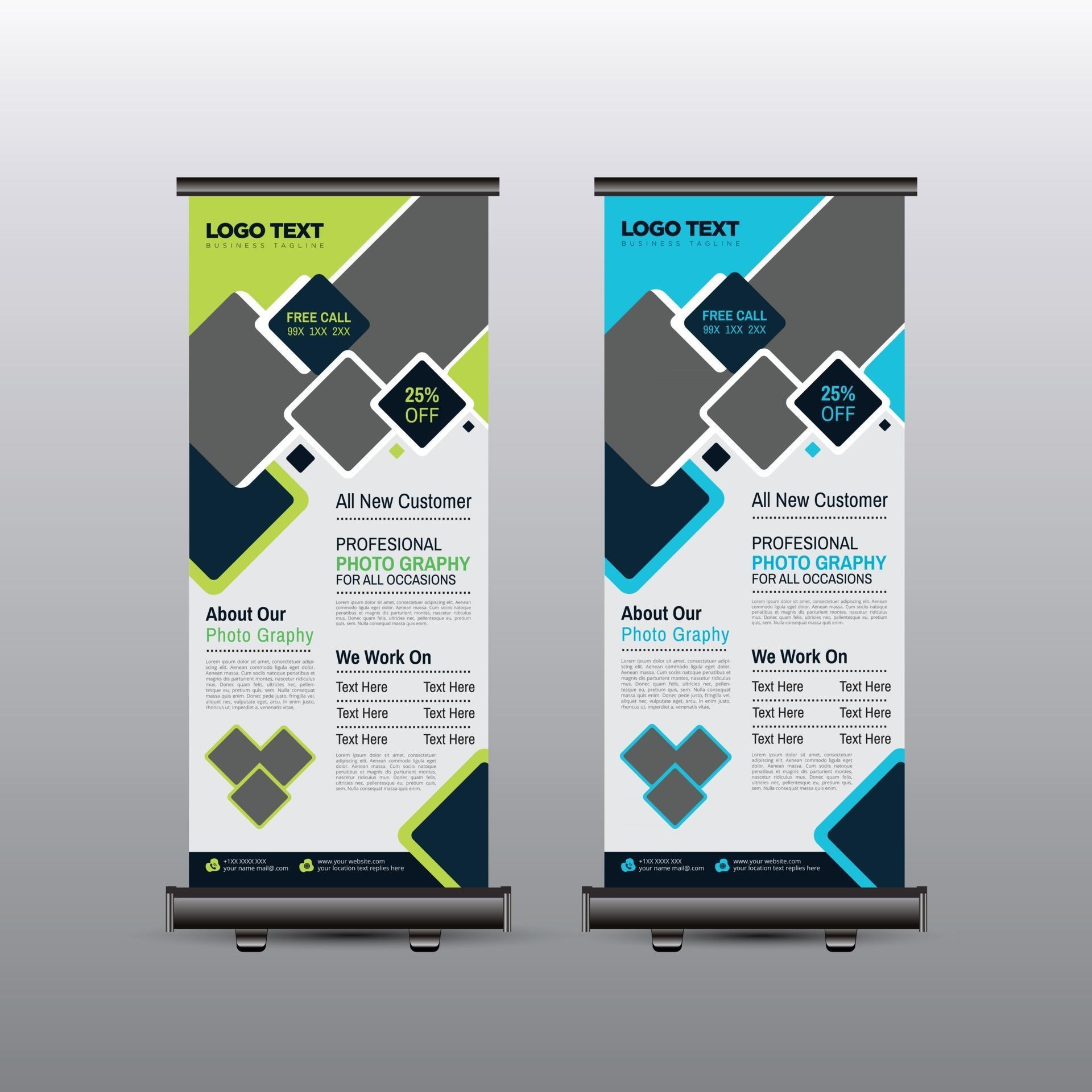 Photography roll up Banner Template 20 Vector Art at Vecteezy Throughout Photography Banner Template