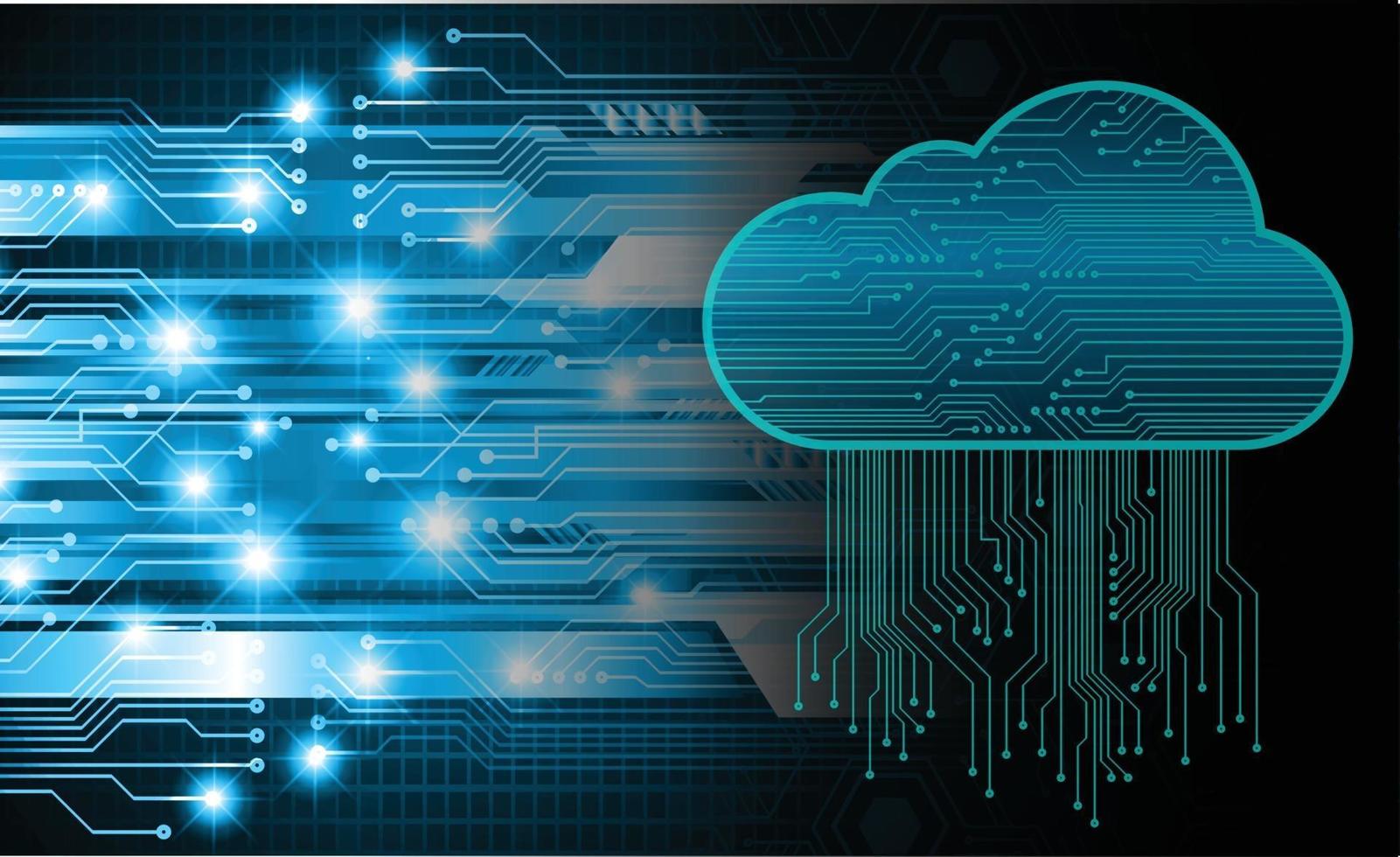 cloud computing circuit future technology concept background vector