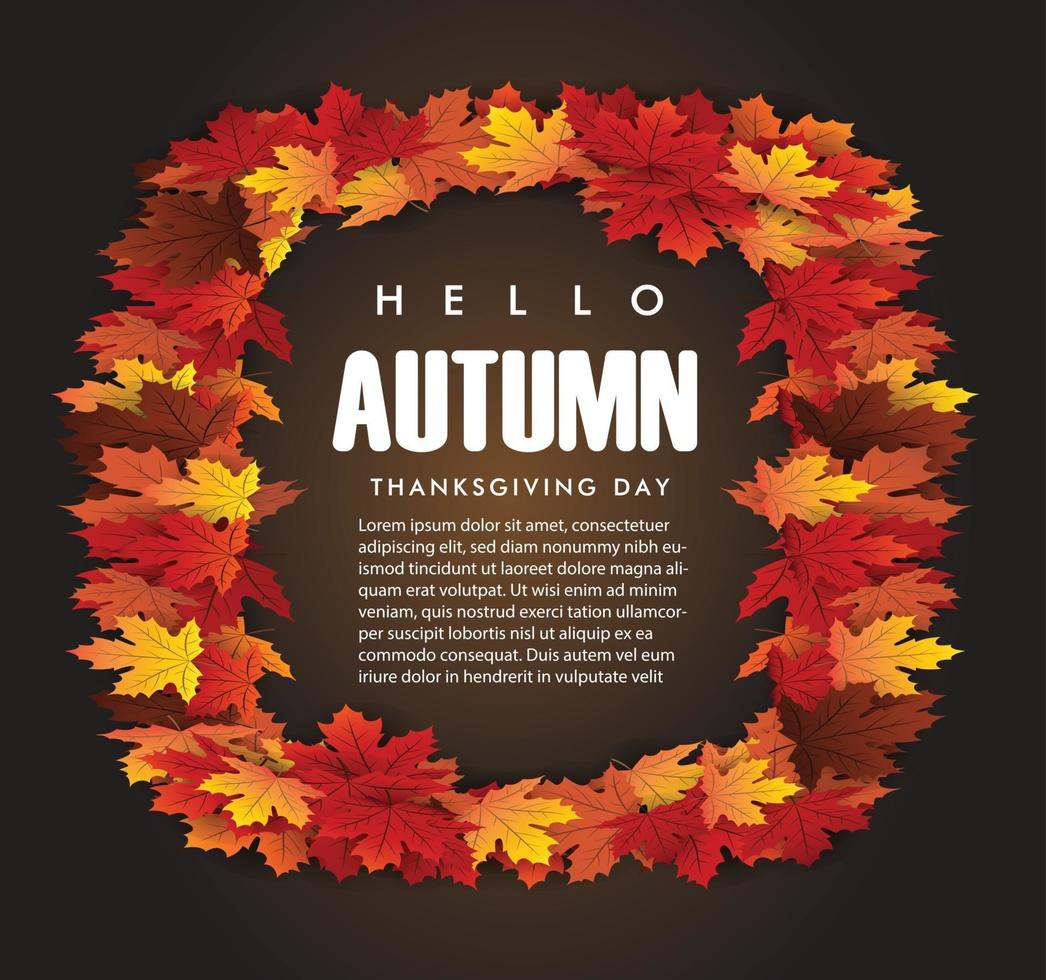 autumn maple leaf background banner vector