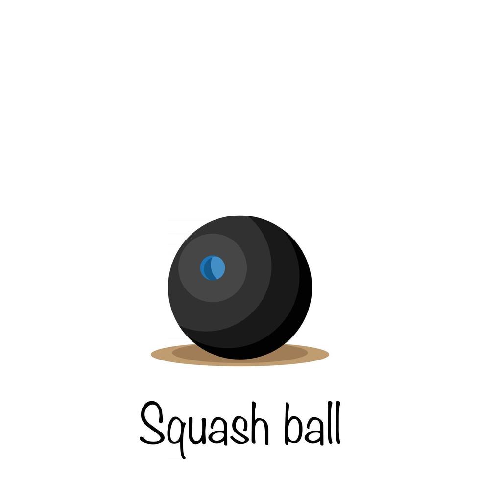 pequeña bola de squash negra vector