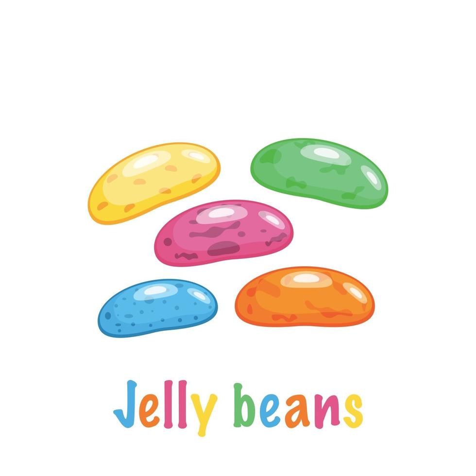 colored jelly beans vector