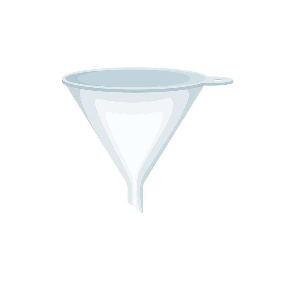 plastic white funnel vector