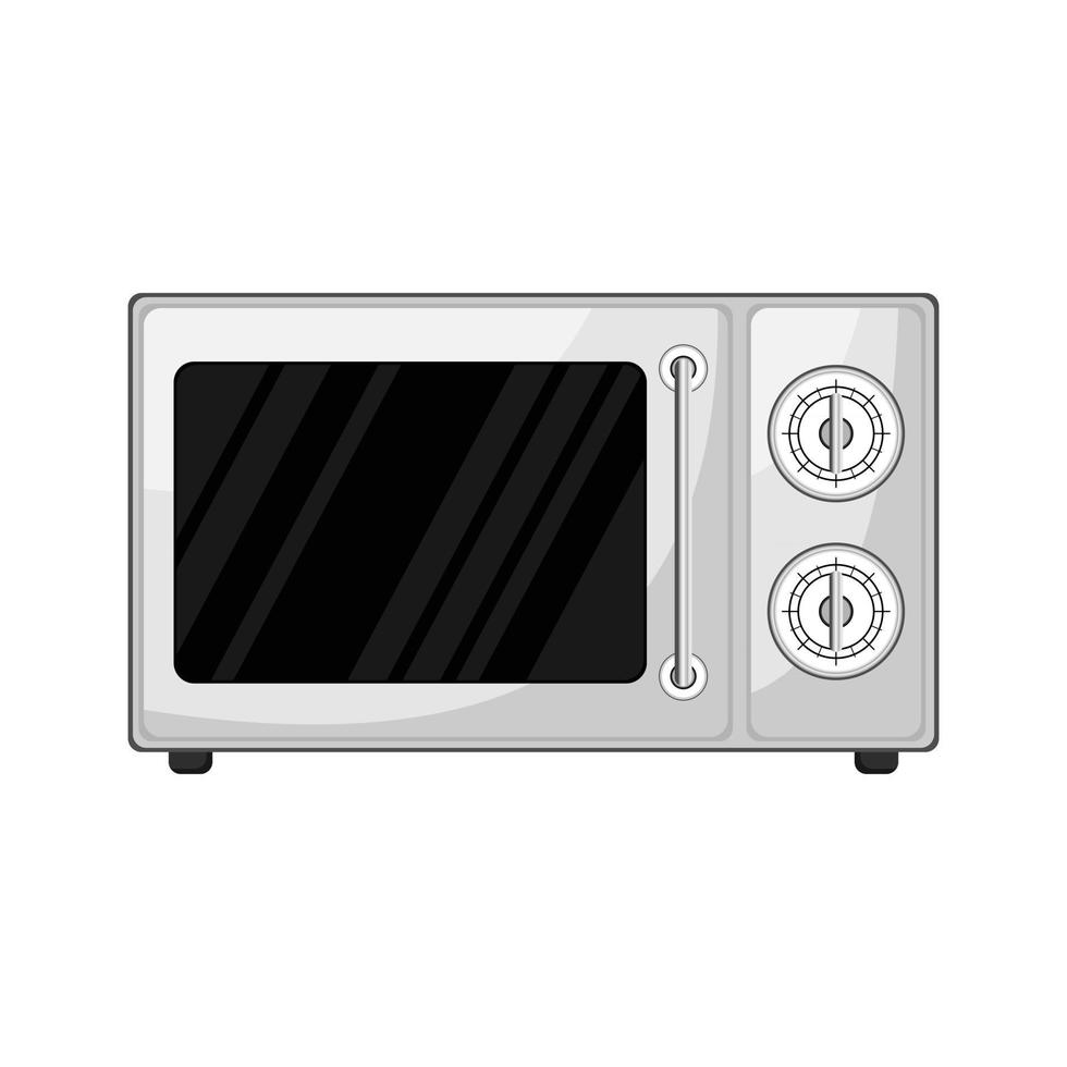 microondas de cocina gris vector