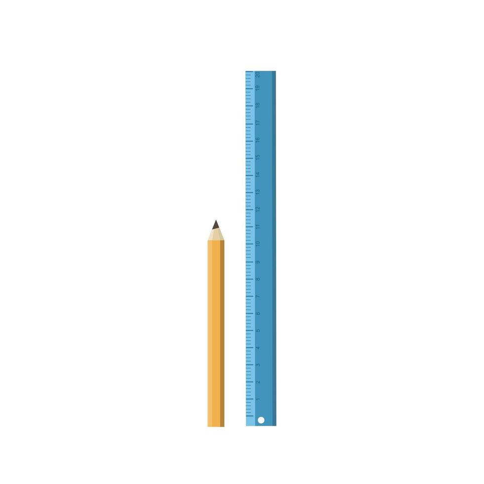 pencil and ruler vector