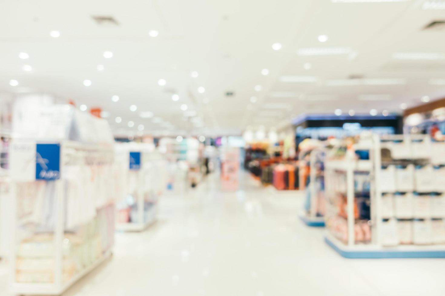 Abstract blur and defocused shopping mall photo