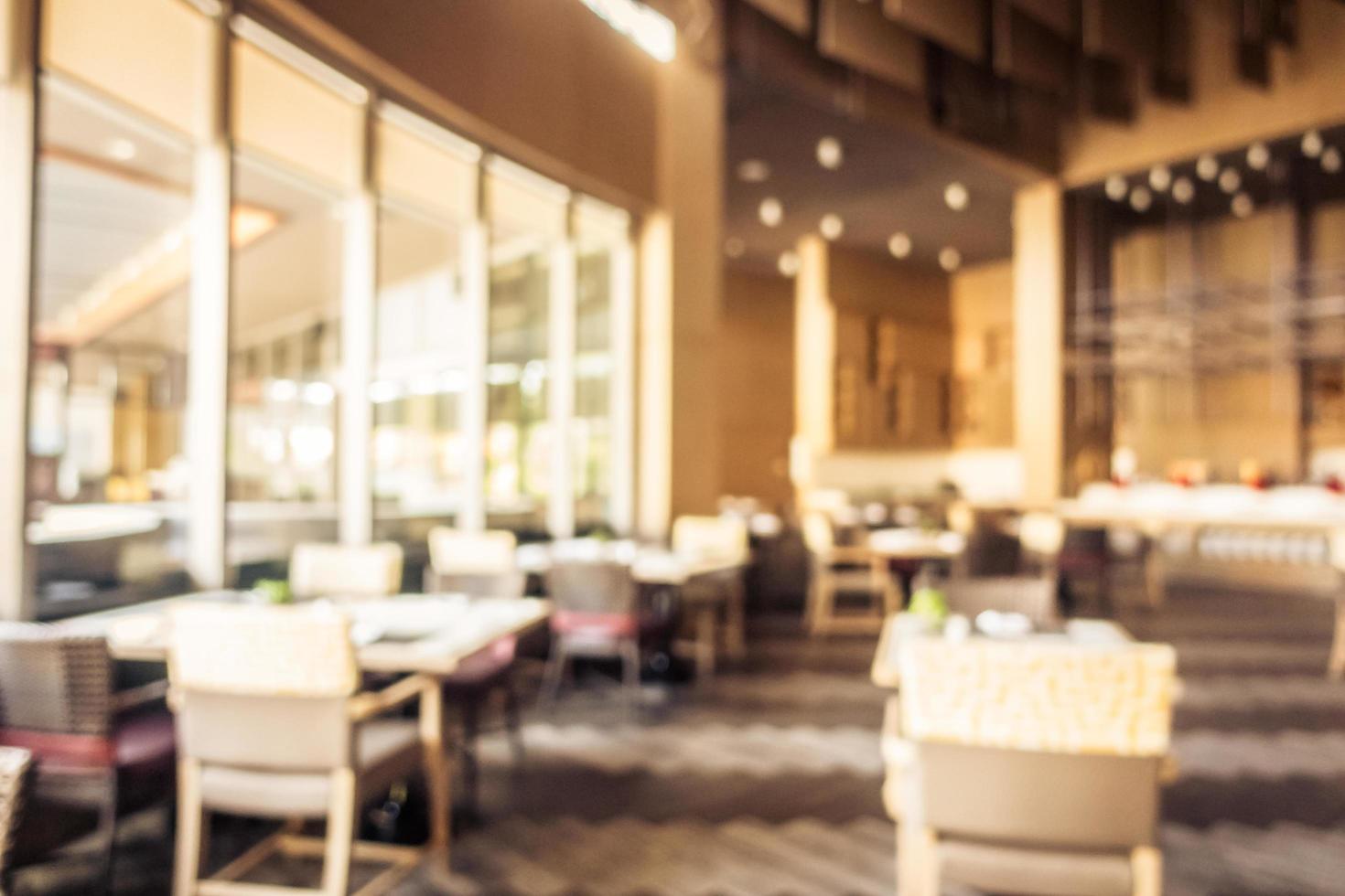 Abstract blur and defocused restaurant buffet in hotel resort photo