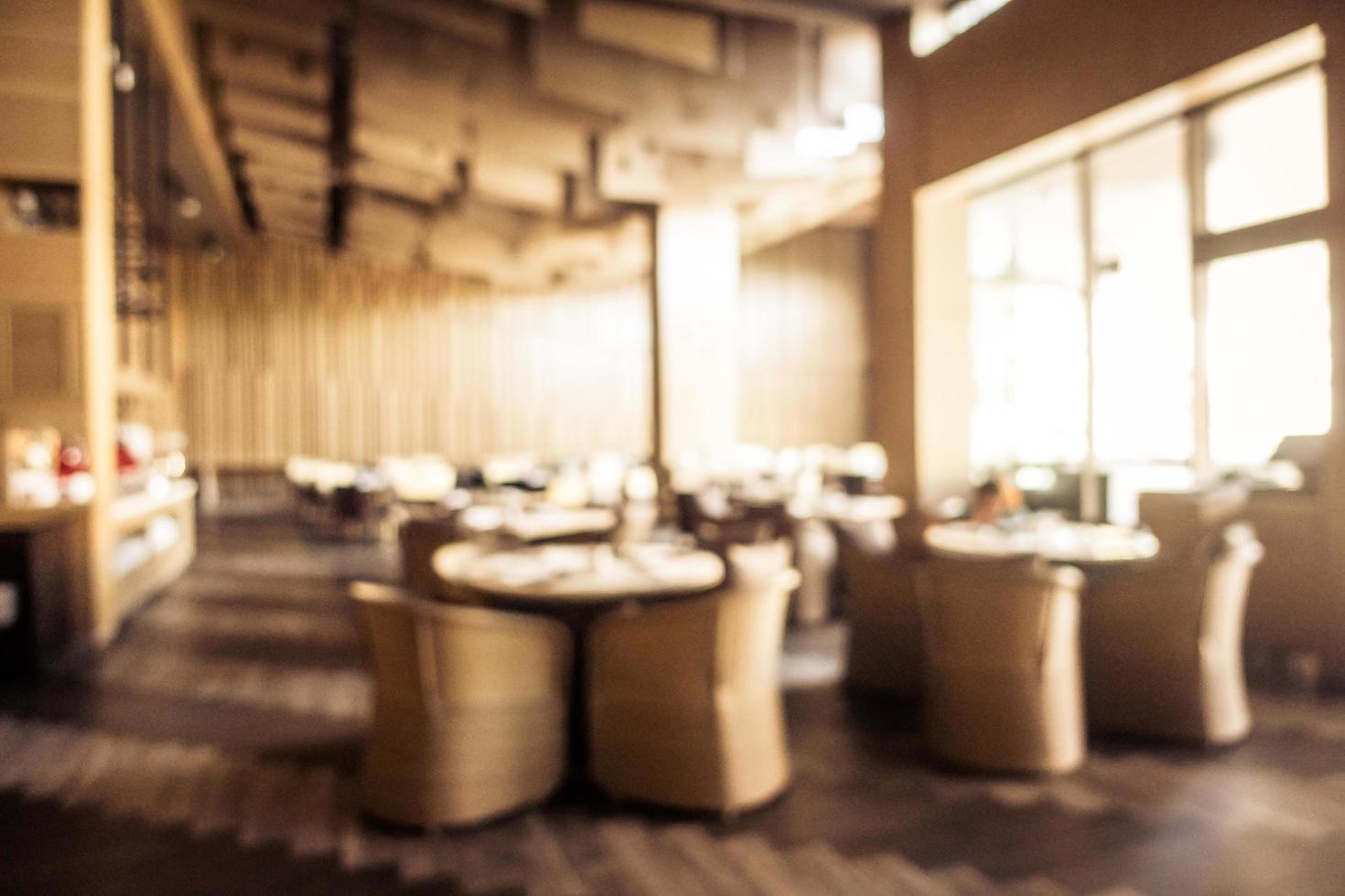 Abstract blur and defocused restaurant buffet in hotel resort photo