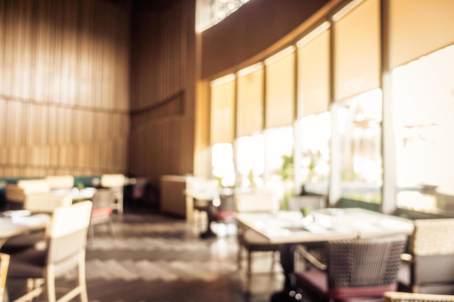 Resumen borroso y restaurante buffet desenfocado en hotel resort foto