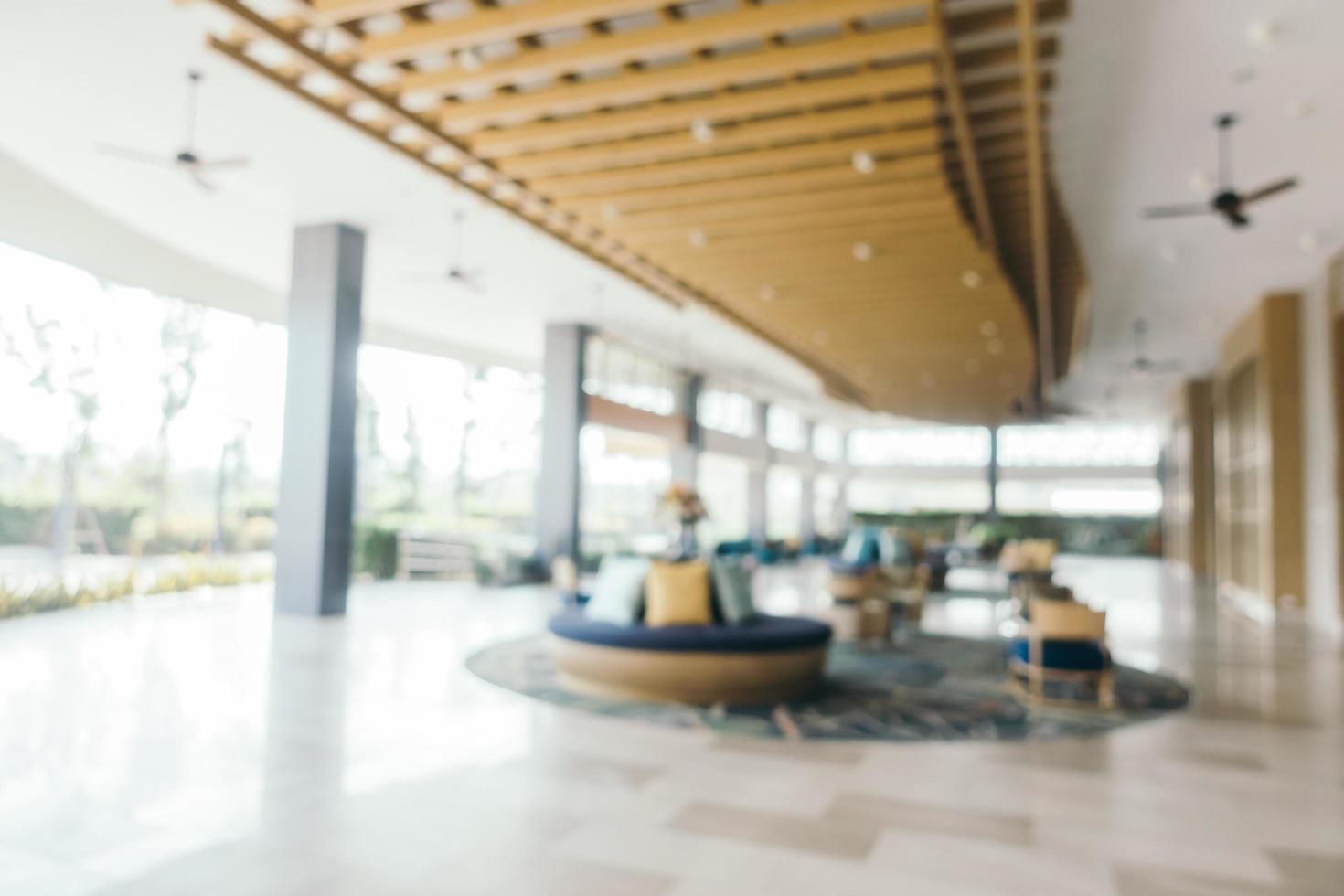 Abstract blur and defocused hotel resort and lobby interior photo